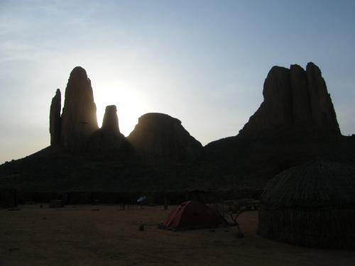 Foto de la posta del sol des de el camping