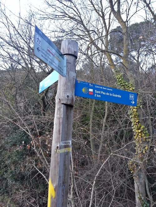 Cartell al principi de la ruta