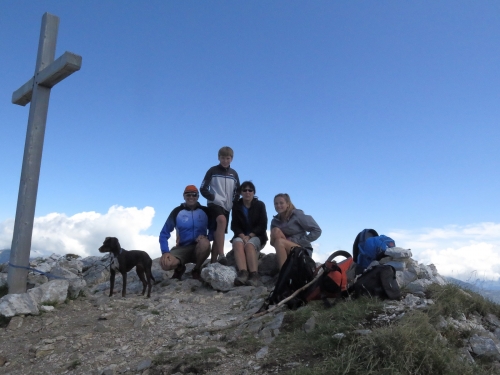 des del cim podem veure el Mont Blanc cap a l'est