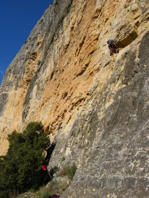 1er llarg de la via obert per en Jep